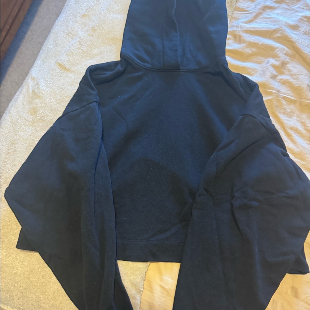 ALO Yoga Bae Black Hoodie Cropped Sweatshirt